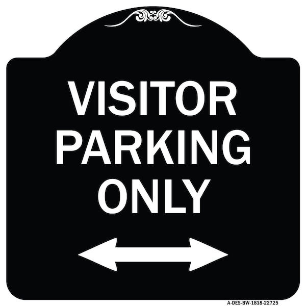 Visitor Parking Visitor Parking Heavy-Gauge Aluminum Architectural Sign, 18" x 18", BW-1818-22725